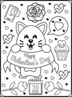 Valentine's Day Coloring Pages for Kids vector