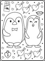 Valentine's Day Coloring Pages for Kids vector