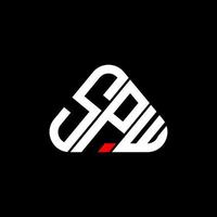 diseño creativo del logotipo de la letra spw con gráfico vectorial, logotipo simple y moderno de spw. vector