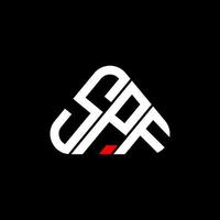 diseño creativo del logotipo de la letra spf con gráfico vectorial, logotipo simple y moderno spf. vector