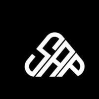 diseño creativo del logotipo de la letra sap con gráfico vectorial, logotipo simple y moderno de sap. vector