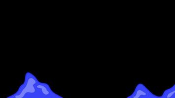 2d vloeistof blauw water overgang animatie Aan zwart achtergrond video