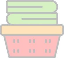 Laundry Basket Vector Icon Design