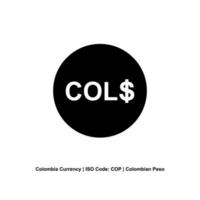 Colombia Currency Symbol, Colombian Peso Icon, COP Sign. Vector Illustration