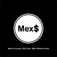 Mexico Currency Symbol. Mexican Peso Icon, MXN Sign. Vector Illustration