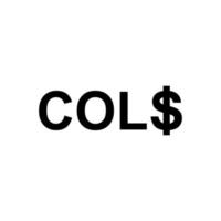 Colombia Currency Symbol, Colombian Peso Icon, COP Sign. Vector Illustration