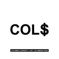 Colombia Currency Symbol, Colombian Peso Icon, COP Sign. Vector Illustration