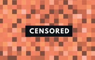 Censor blur effect texture isolated. Blurry pixel color censorship element, naked pixel blur. Vector nude skin censor pattern