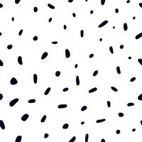 Seamless pattern of dalmatian or cow spots. Natural textures. Random spots hand-drawn. vector