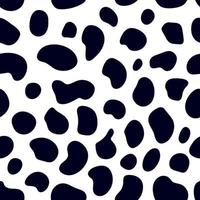 Set of animal pattern for textile design. Seamless pattern of dalmatian or cow spots. Natural textures. Random spots hand-drawn. vector