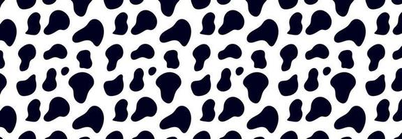 Animal pattern for textile design. Seamless pattern of dalmatian or cow spots. Natural textures. vector