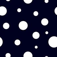 Black and white seamless polka dot pattern vector. Random spots hand-drawn. vector