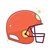 american football red helmet vector