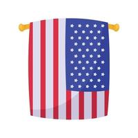 usa flag hanging vector