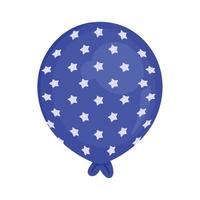 blue balloon helium with stars vector