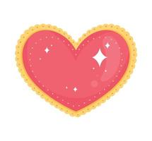 heart love with lace vector