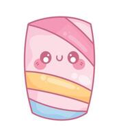 sweet marshmallow kawaii vector