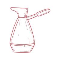 coffee toaster pot doodle vector