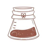 coffee in jar doodle vector