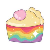 lgbti flag in cake portion vector