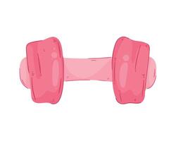 pink dumbbell gym equipment vector