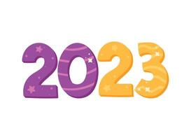 2023 new year numbers vector