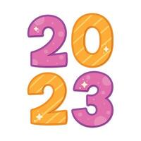 2023 year numbers icon vector