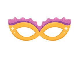 yellow party mask vector