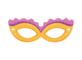 yellow party mask vector