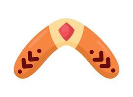 australian wooden boomerang vector