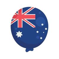 australian flag in balloon helium vector