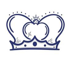 monarch crown sketch vector