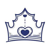 king crown with heart vector