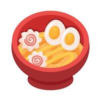 comida coreana naengmyeon vector