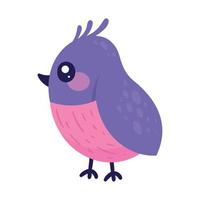 pequeño pájaro morado vector