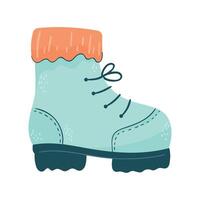 blue boot winter clothes accessory vector