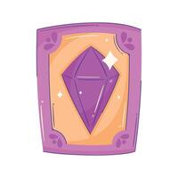 quartz in card esoteric science vector