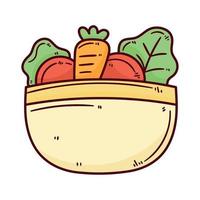 bowl with vegetables vector