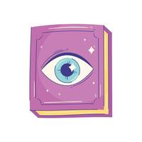 book with eye esoteric science vector