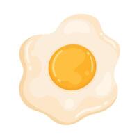 egg fried breakfast food vector