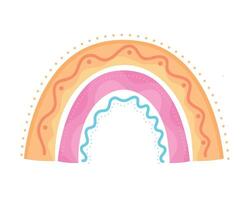 rainbow fairytale with waves vector