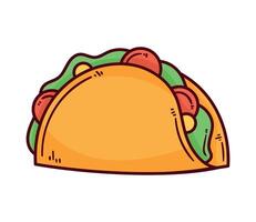 taco mexican fast food vector