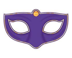 lilac mardi gras mask vector