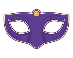 lilac mardi gras mask vector