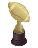 american football trophy vector