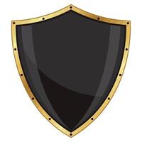 classic shield with golden frame vector