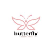 vector de icono de logotipo de mariposa aislado