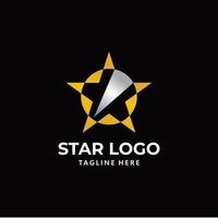 vector de icono de logotipo de estrella aislado