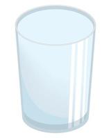 bebida de agua en vaso vector