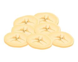 fresh banana slices fruit vector